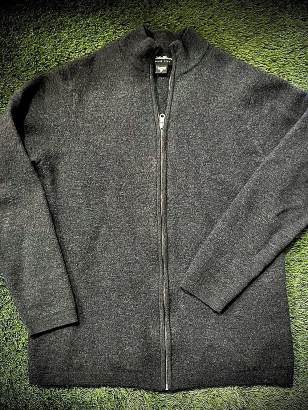 Eddie Bauer Merino Wool Full Zip Cardigan Sweater XL